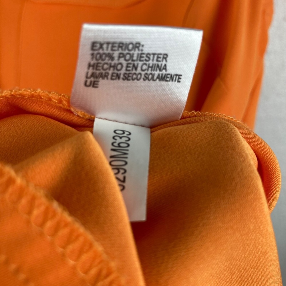 Antonio Melani Orange Draw String Waist Sleeveless Mini Dress with Pockets Sz M - Picture 6 of 14